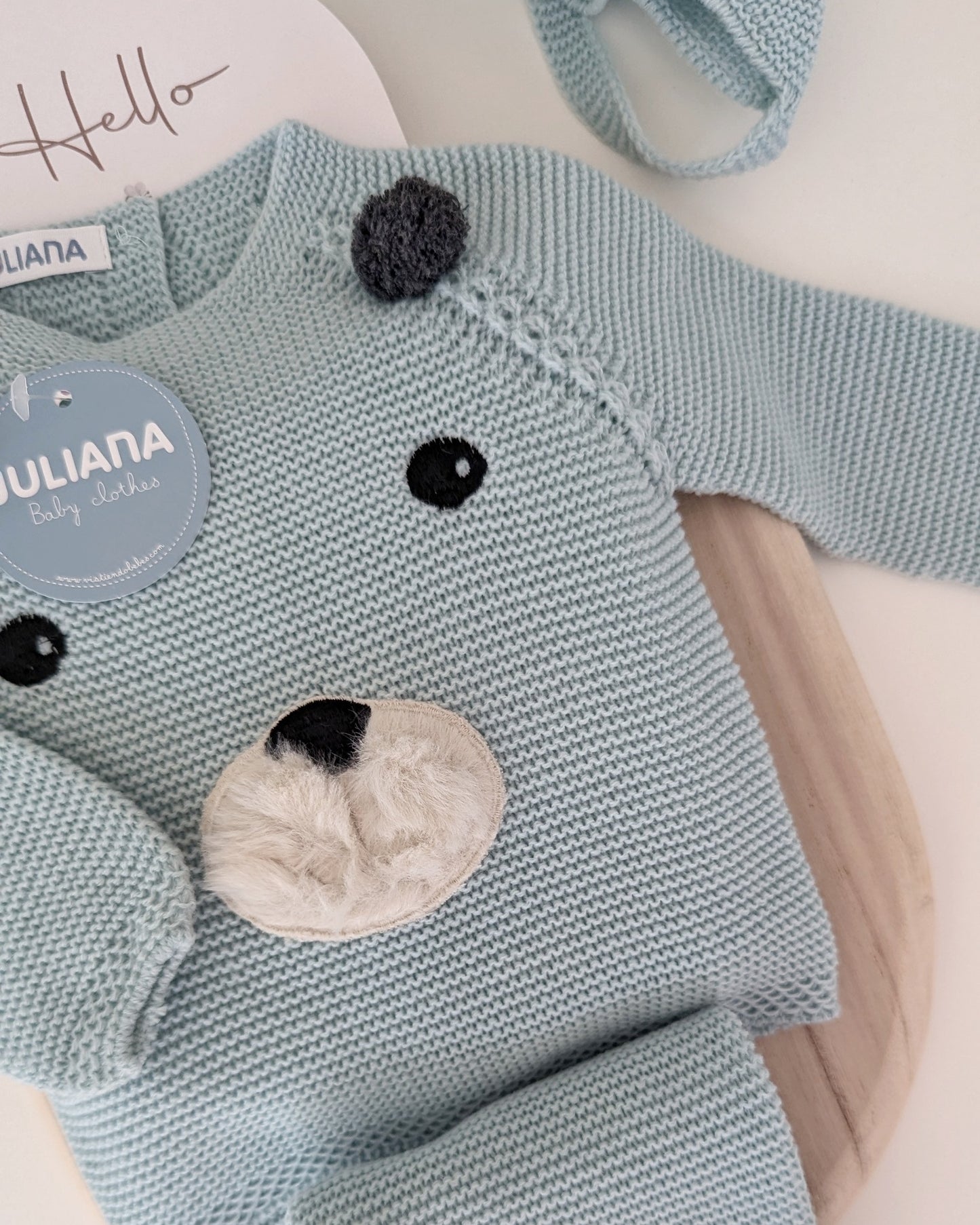 Conjunto Pantalon Oso Verdeagua - Colección Cuento de Juliana