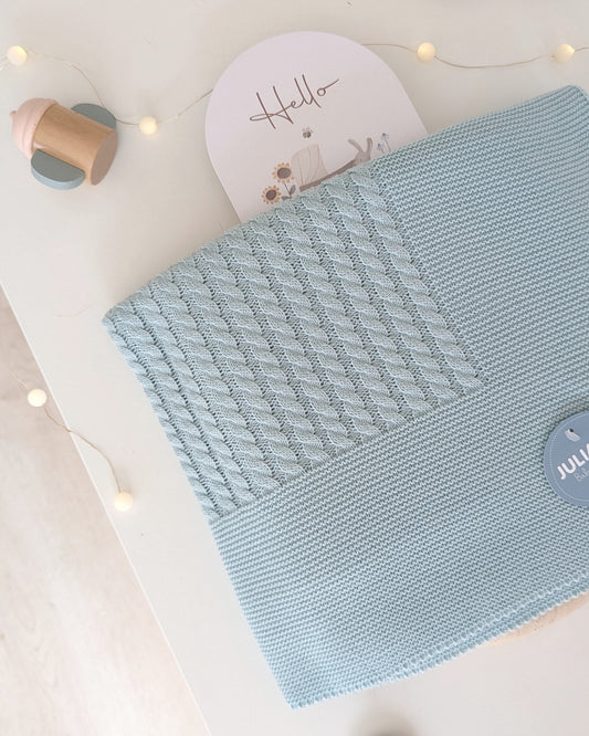 Mantita Trenzas Verdeagua - Juliana