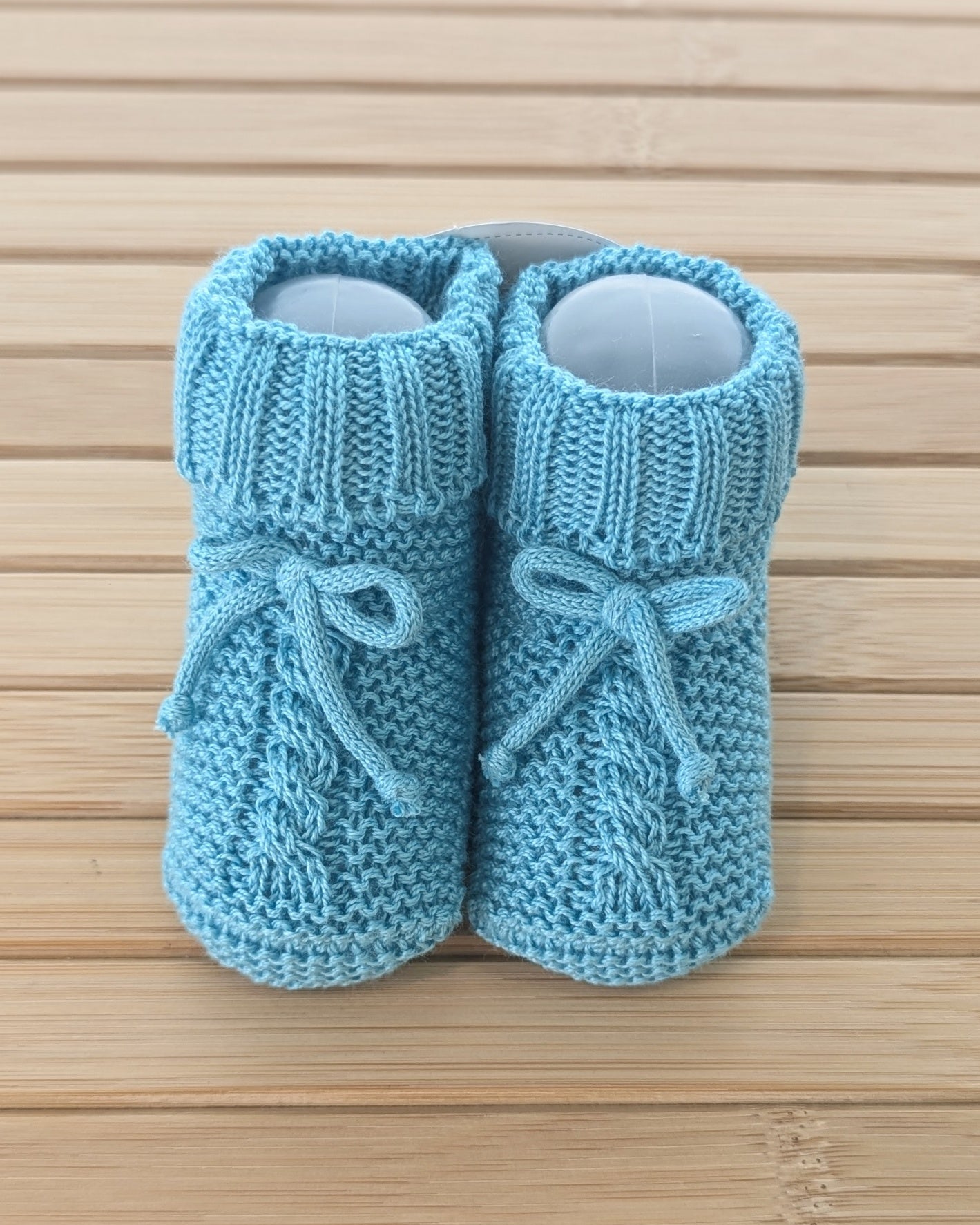 Bota Trenzas Lazo Turquesa - Juliana