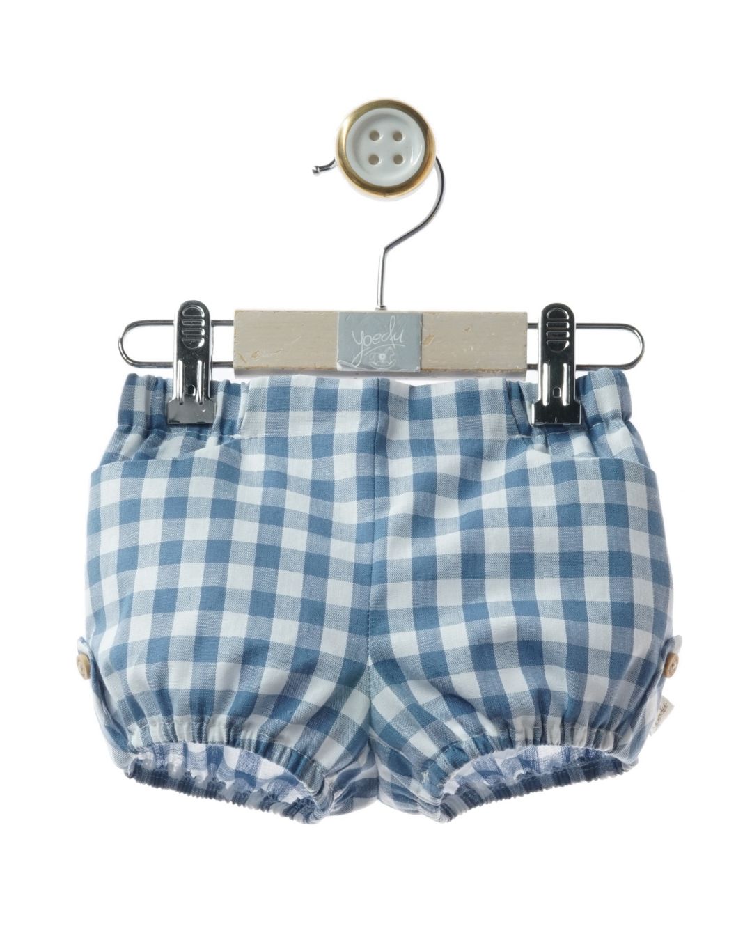 Pantalón Bebé Niño CUADRO VICHY Azul Náutico 3987VER-26 - Yoedu