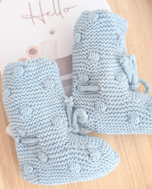 Patucos Bebé Costwold Celeste Grisáceo - Martin Aranda