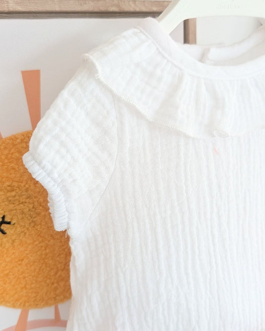 Pelele Body Bebe Bambula Blanco