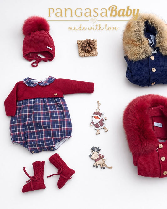 Pelele Christmas Granate - Christmas Collection Pangasa Baby