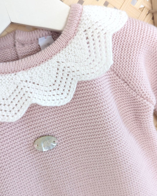 Pelele Largo Niña Leeds Rosa Empolvado - Martin Aranda