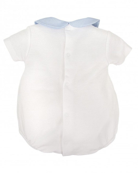 Pelele Niño Cuello Bebé MIEL Blanco - Babidu