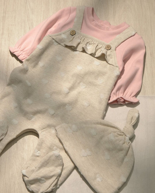 Pelele Peto Jacquard Rosa Baby - Mayoral