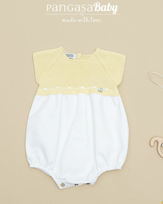 Pelele Piqué Amarillo 2601110 - Pangasa Baby