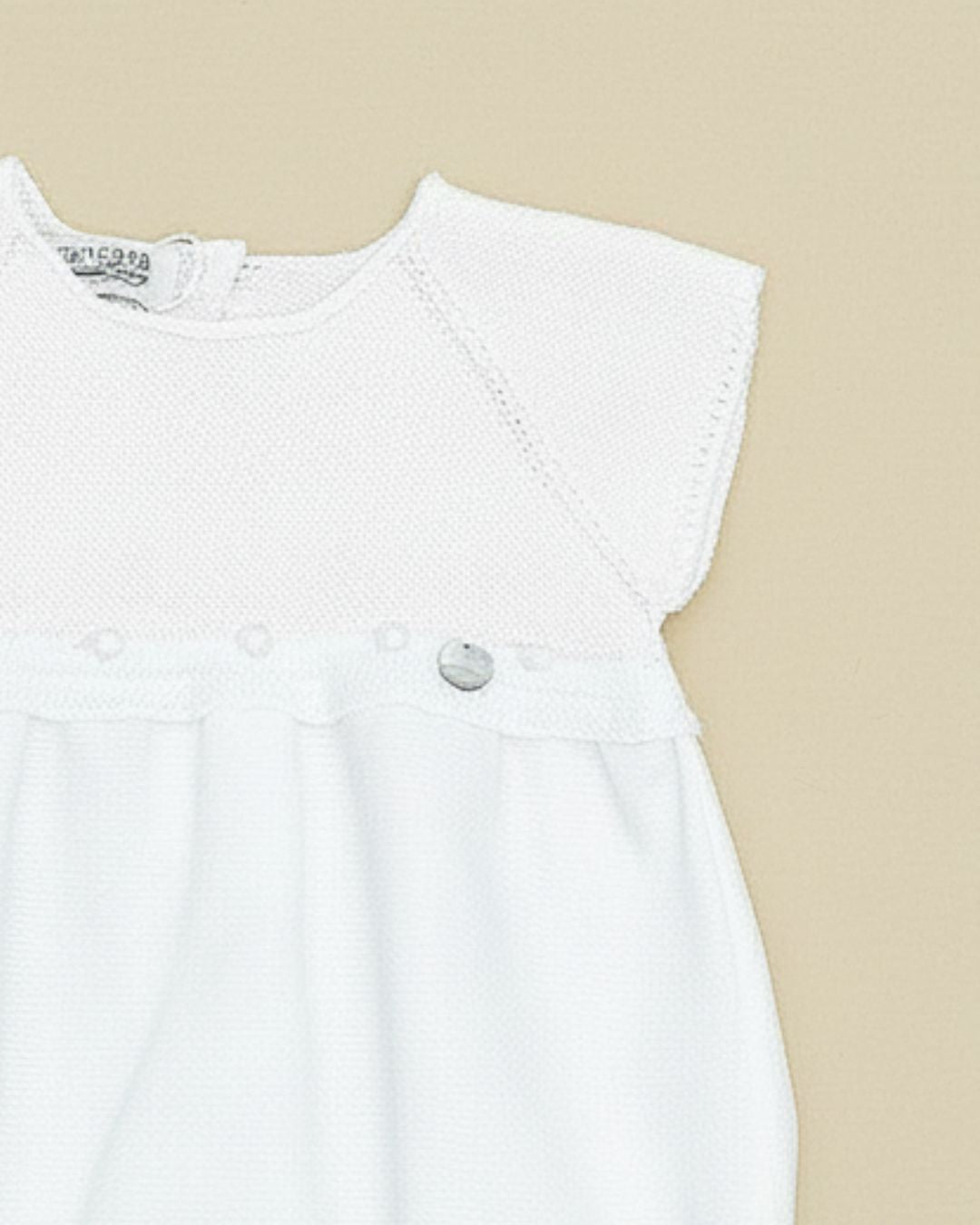 Pelele Piqué Blanco 2601110 - Pangasa Baby