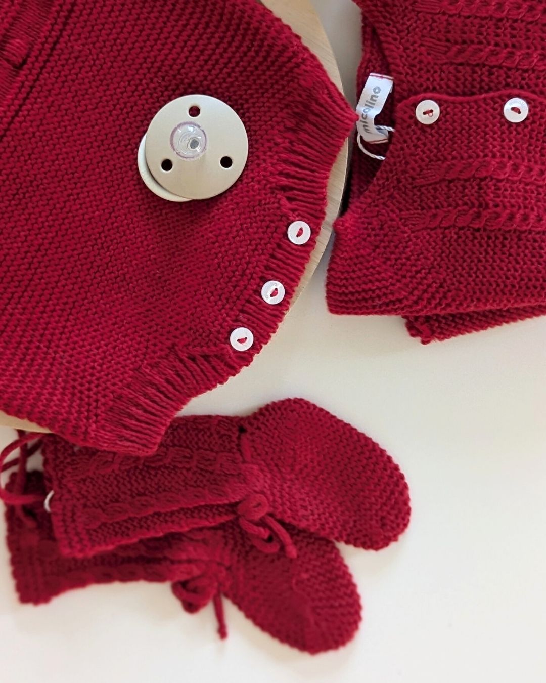 Pelele Punto Con Capota Rojo - Micolino