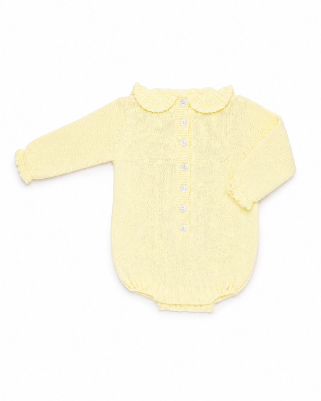 Pelele Punto Trenzas Amarillo - Colección Bruma Juliana