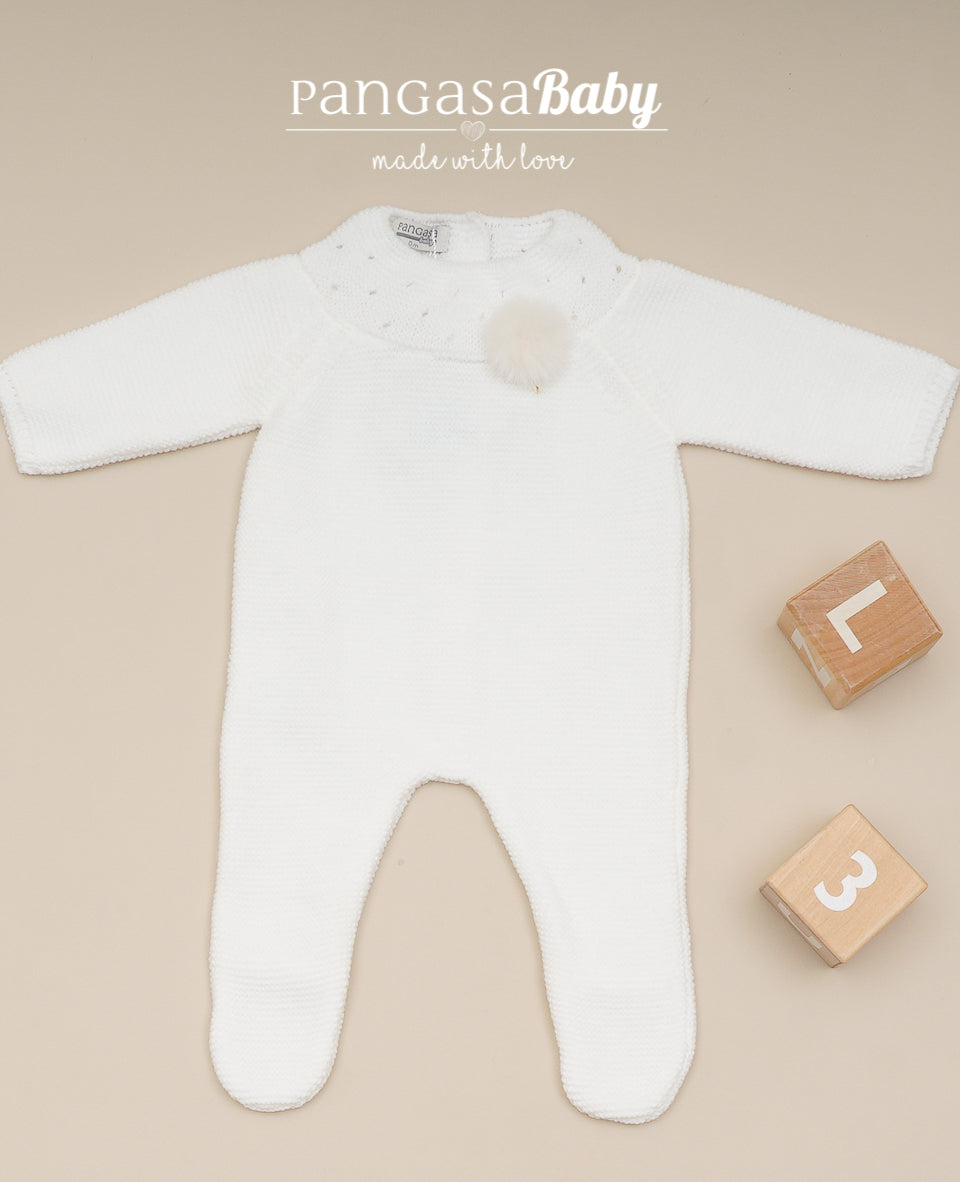 Pelele Largo Moceta Blanco Pangasa Baby – Tienda Grumetes Moda