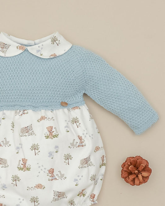 Pelele Teddy Celeste Empolvado - Pangasa Baby