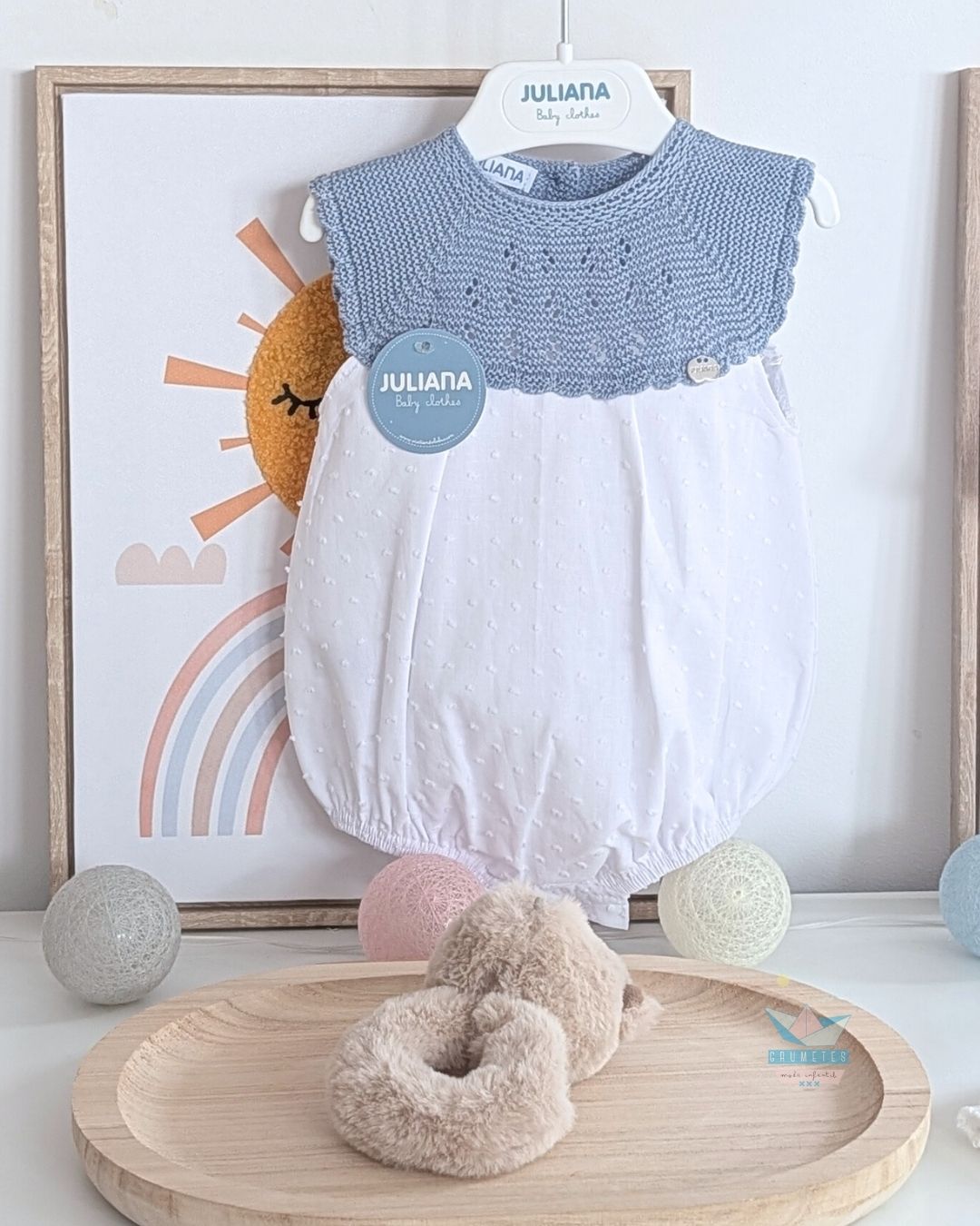 Pelele bebé Plumeti Cielo 🍈 Colección Melón - Juliana