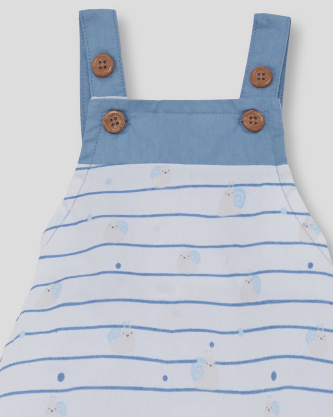 Peto Bebé Rayas Caracoles Azul - Street Monkey