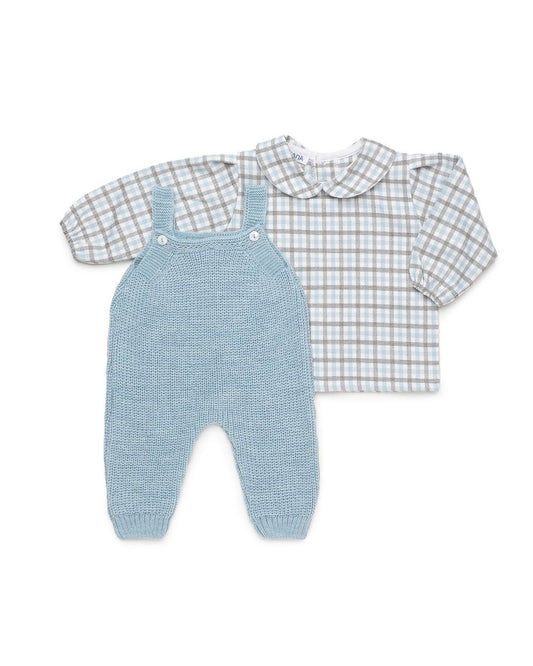 Peto Con Camisa Cuadros Azul - Colección Nido Juliana