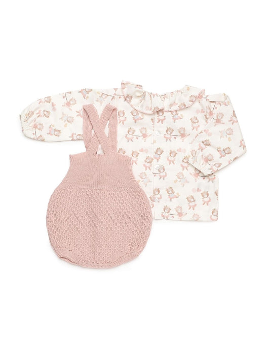 Peto Con Camisa Muñecas Rosa Empolvado - Colección Larina Juliana