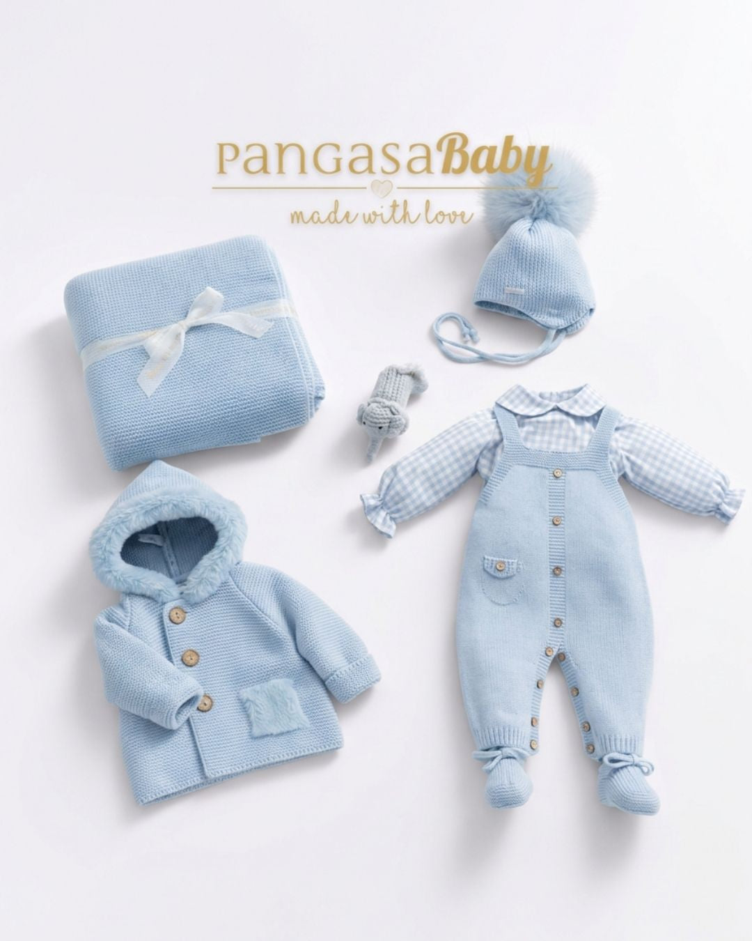 Peto Largo Celeste Empolvado - Soft Collection Pangasa Baby