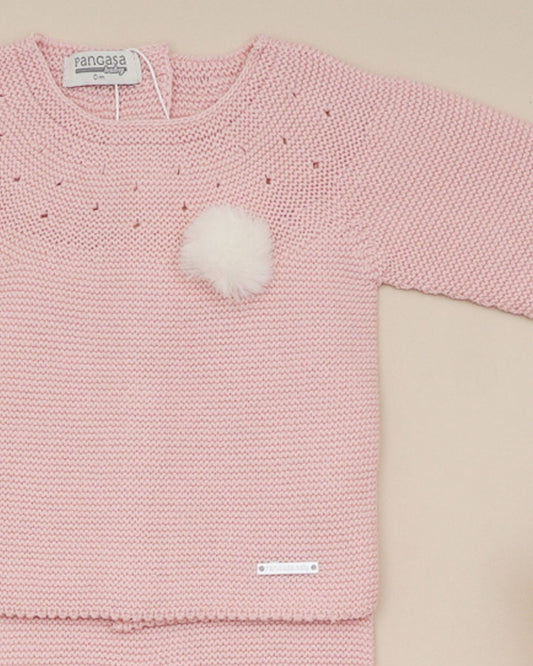 Primera Puesta Moceta Rosa Empolvado - Pangasa Baby