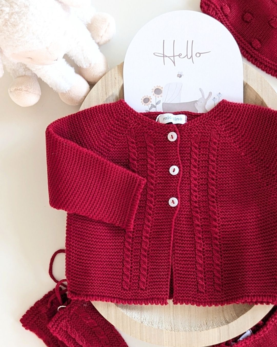 Rebeca Larga Bebé Rojo Micolino – Tienda Grumetes Moda Infantil