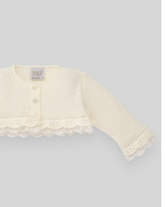 Chaqueta Corta Bautizo Puntilla - Paz Rodriguez