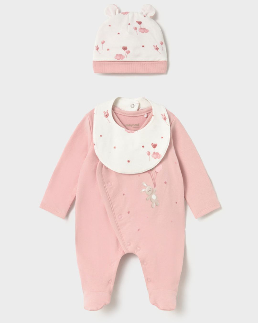 Set Regalo Pijama Conejito Globos Rosa Baby - Mayoral