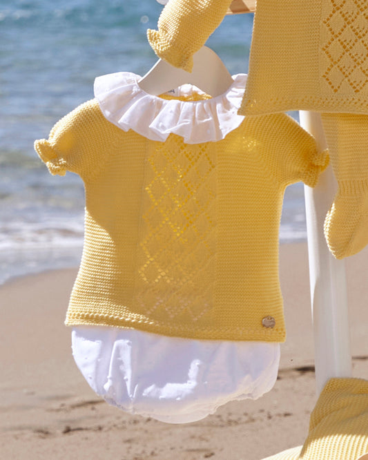 Conjunto Braga Plumeti Rombos Amarillo - Juliana
