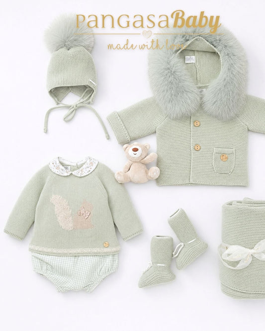 Traje 2P Ardilla Verde Hoja - Ardilla Collection Pangasa Baby
