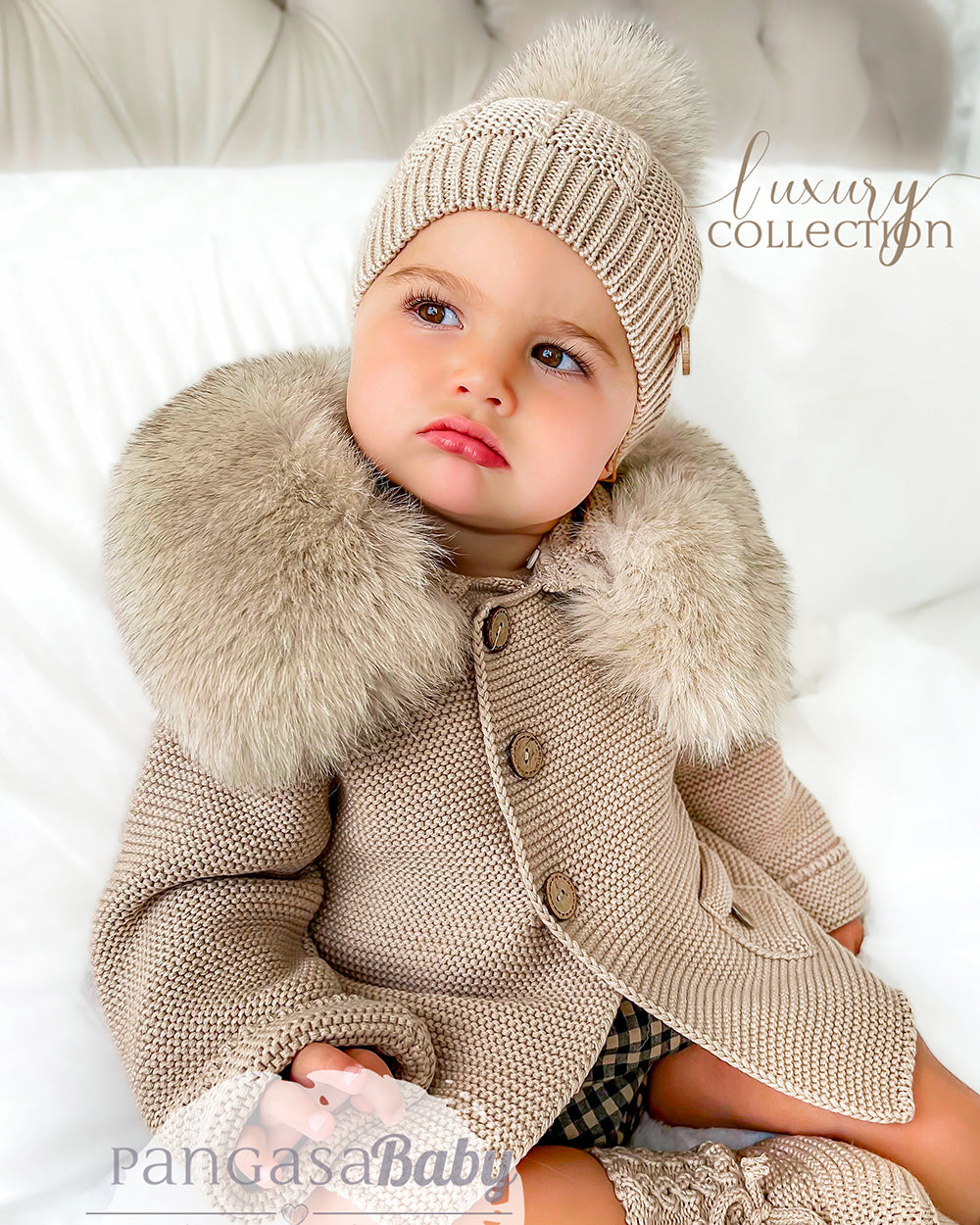 Pangasa Baby Trenka Bebe Niña Abrigo Pelo Pangasa Trenka Abrigo