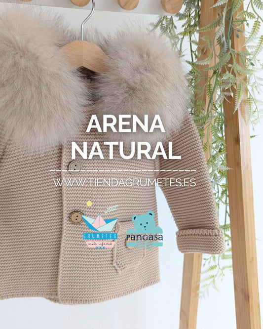 Trenka Luxury Pelo Natural Sintetico Arena - Pangasa Baby