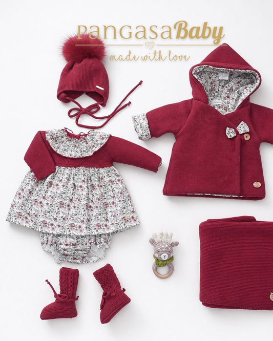 Vestido Cherry Flores Granate - Cherry Collection Pangasa Baby