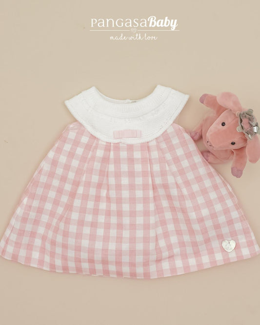 Vestido Moceta Cuadros Blanco 2602313 - Pangasa Baby