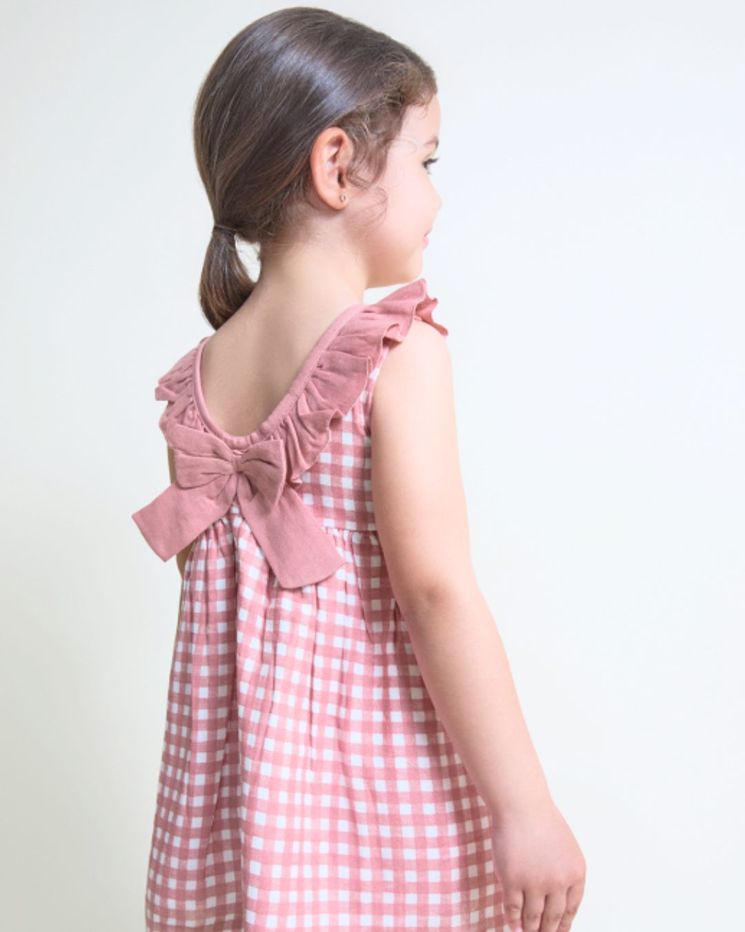 Vestido Vichy Maquillaje Cuello Volante - Street Monkey