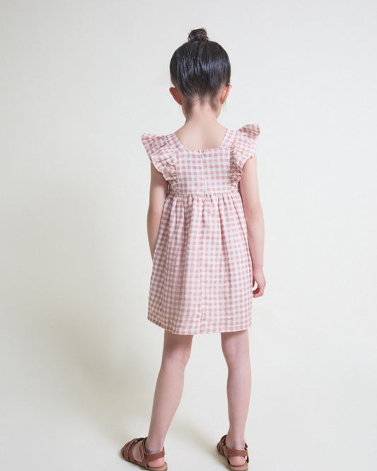 Vestido Vichy Rosa Maquillaje - Street Monkey