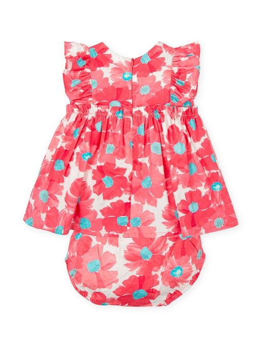Vestido con Braguita Flores Fucsia Marisma Baby - Tutto Piccolo