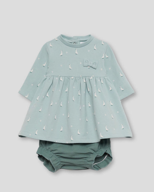 Vestido Bebé Patitos Eucalipto - Street Monkey