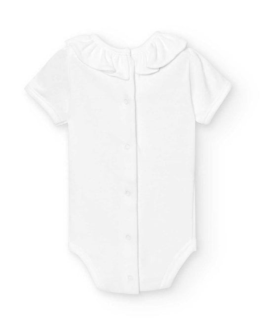 Body cuello volante M/Corta Blanco - Babidu