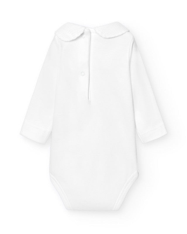Body Cuello Bebé Piqué Blanco - Babidu