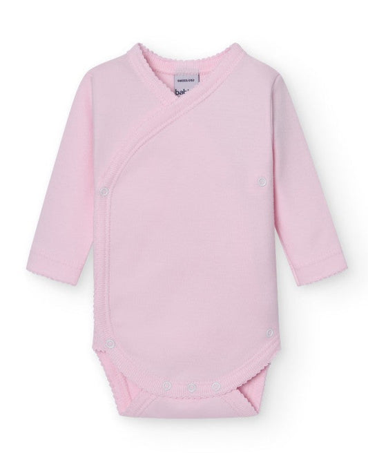 Body Cruzado Manga Larga Rosa - Babidu