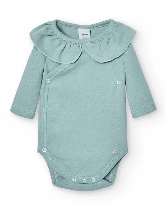 Body Cruzado Cuello Volante Verde Claro - Babidu