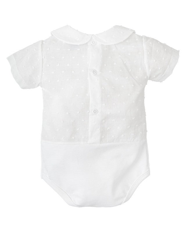 Body Cuello Bebé Plumeti Blanco - Babidu