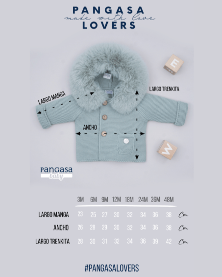 guia de tallas y medidas trenka luxury pelo pangasa baby