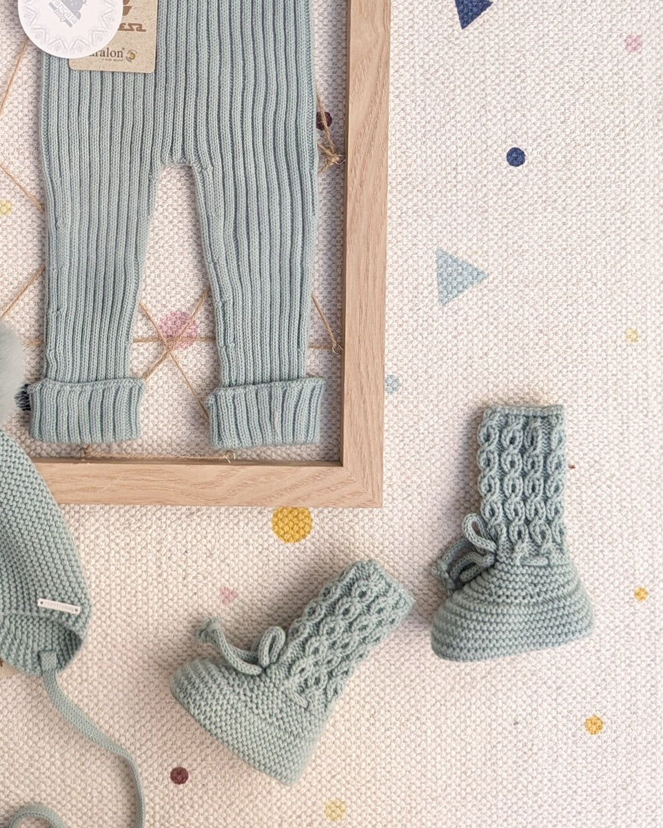 Leggin Bebé Verde Empolvado - Pangasa Baby