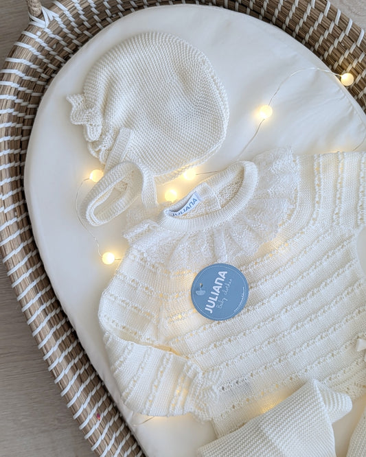 Conjunto Polaina Pasacintas Crudo - Colección Etesio de Juliana