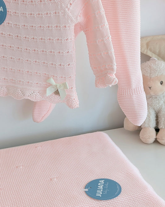 Conjunto Polaina Pasacintas Rosa - Colección Etesio de Juliana