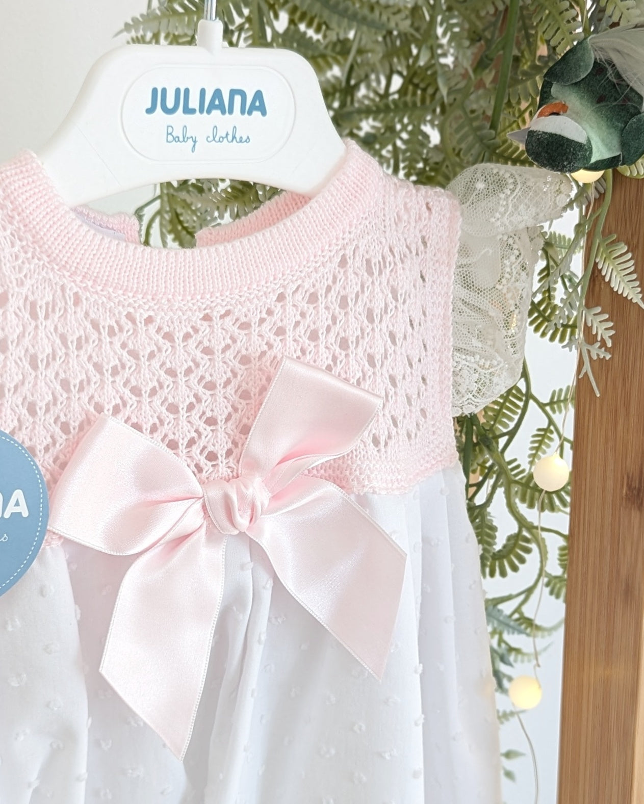 Faldon Punto Plumeti Rosa - Juliana