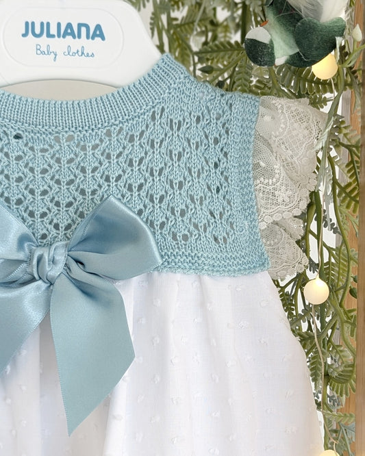 Faldon Punto Plumeti Verde Agua - Juliana