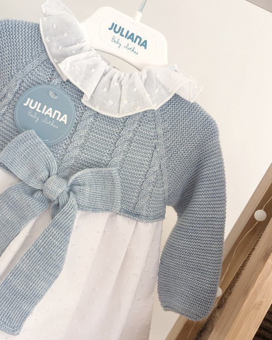 Faldon Plumeti Azul - Coleccion Acuarela de Juliana