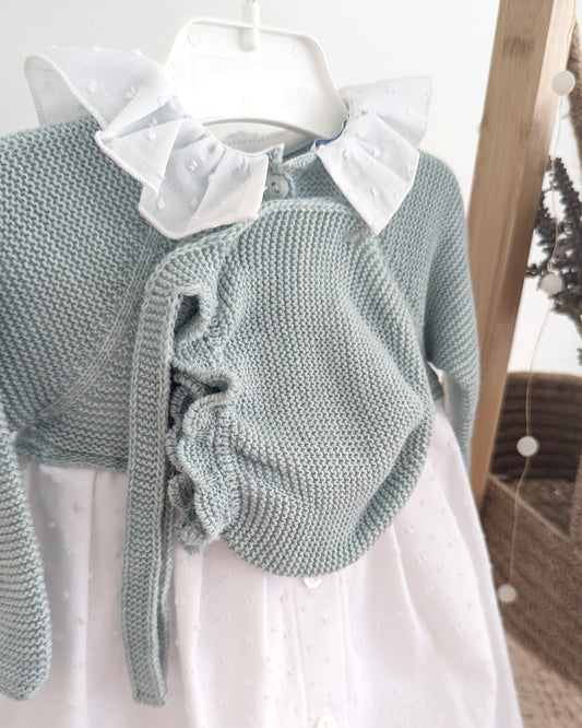 Faldon Plumeti Verde Menta - Coleccion Acuarela de Juliana