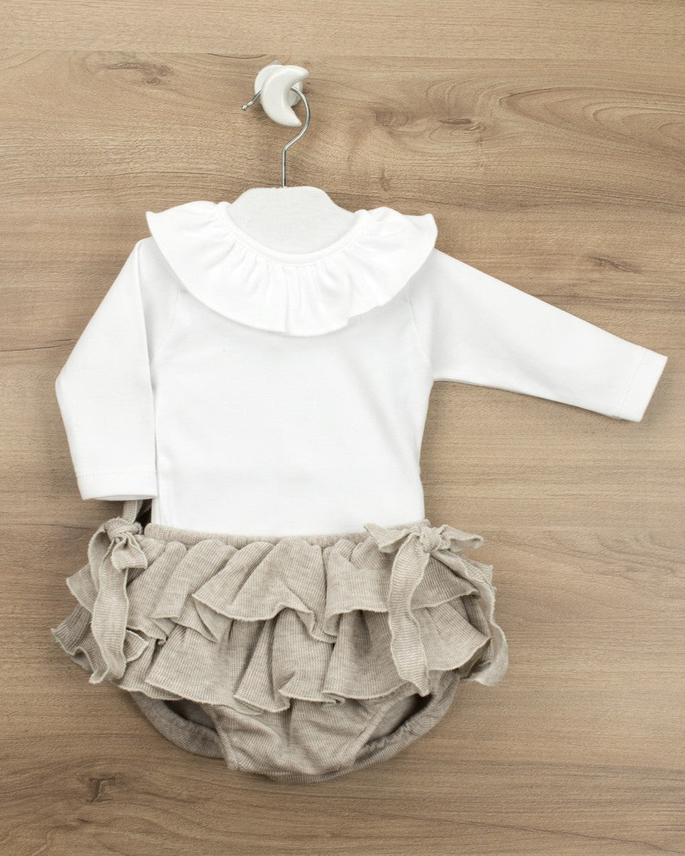 Babidu - Body cuello volante Blanco