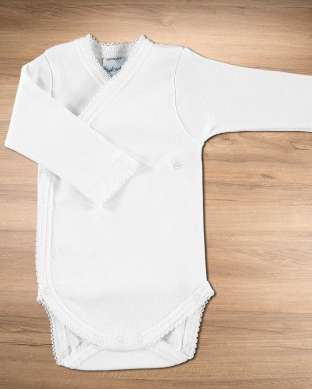 Body Cruzado Manga Larga Blanco - Babidu